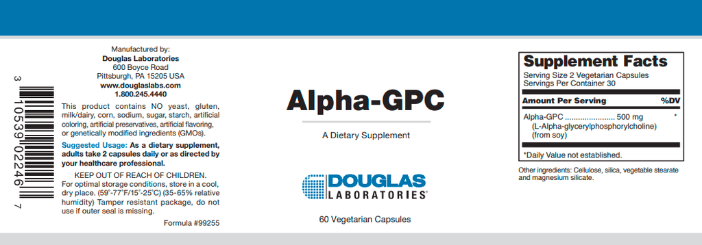 Alpha-GPC 60 Capsules K194573