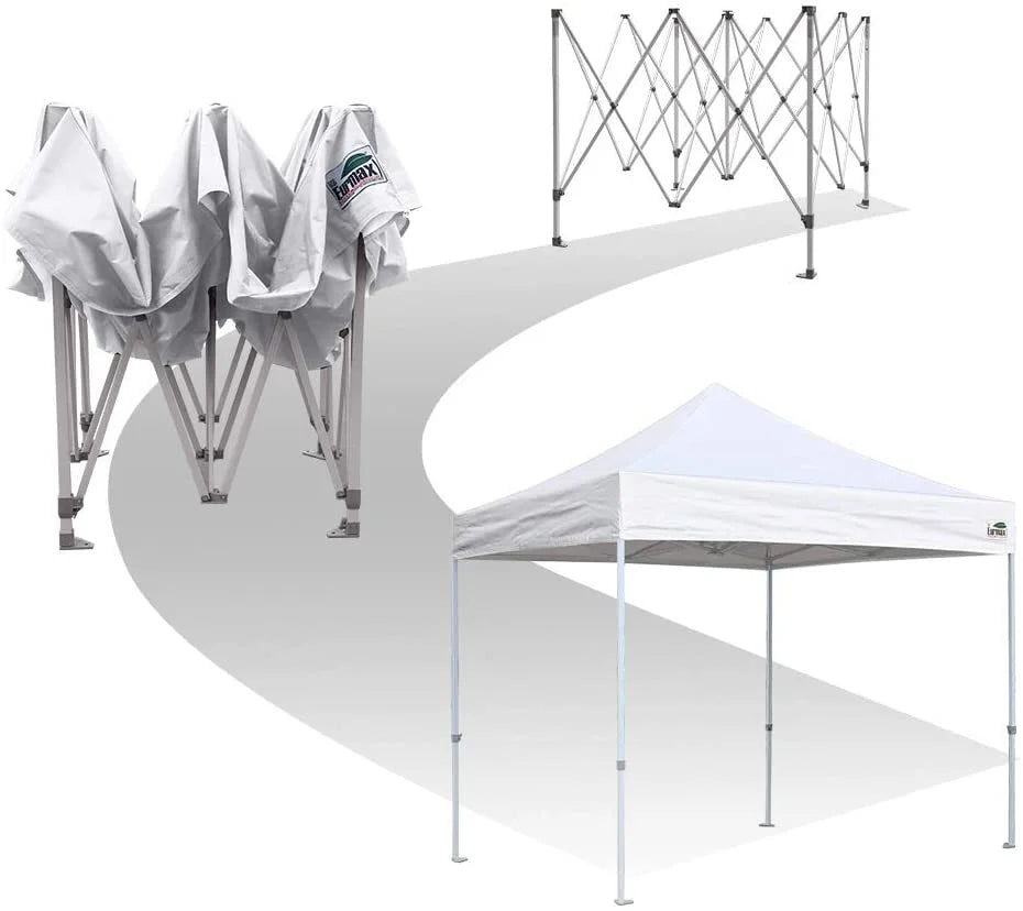 10x10 Pergolas with Canopy Outdoor Gazebo with Heavy Duty Wheeled Carry Bag P7868