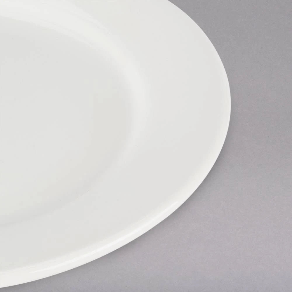 12/Case 10x22 Eggshell Wide Rim China Plate R9903