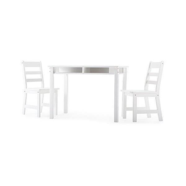 Childrens Rectangular Table and 2 Chairs Set, Walnut Q453310