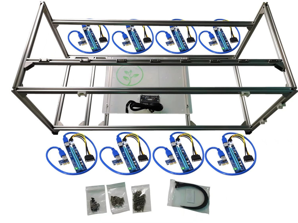 8 PCIe Mining Rig Frame Open Case Q6034