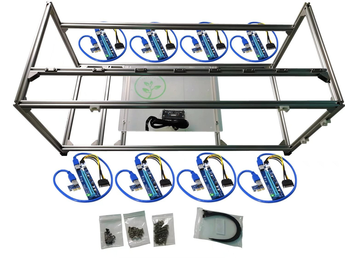 8 PCIe Mining Rig Frame Open Case Q6034