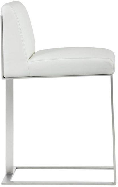 Cantina White Stainless Steel Counter Stool W27924