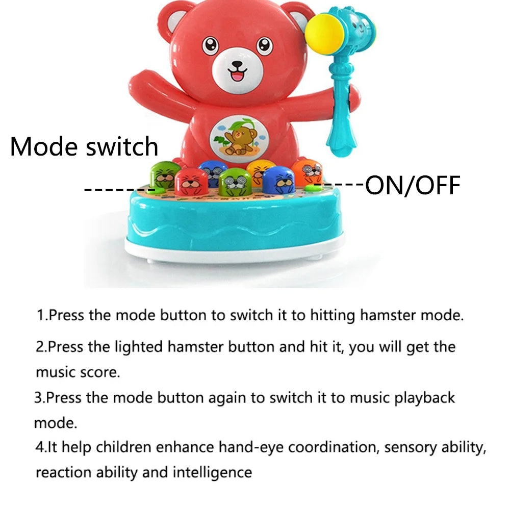 Hammering and Pounding Toys Desktop Hitting Hamster Game Toy W186082