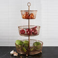 3-Tier Copper Fruit Basket Y6792